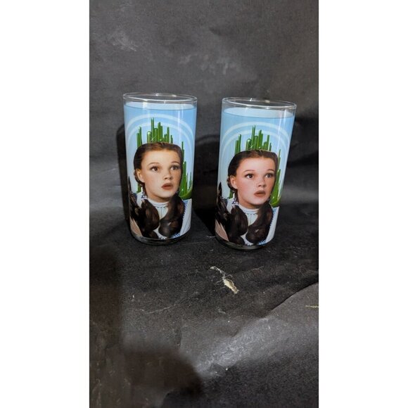Wizard Of Oz Dorothy & Toto Glasses - 5.5" Tall - "Not In Kansas Anymore" - Picture 5 of 7